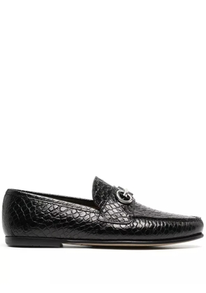 Ferragamo Gancini buckle loafers - Black