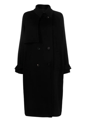 Alberto Biani double-breasted virgin-wool coat - Black