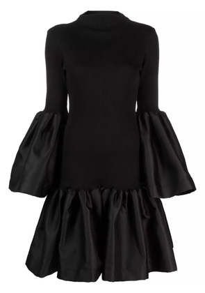 Marques'Almeida peplum-hem ribbed-knit midi dress - Black