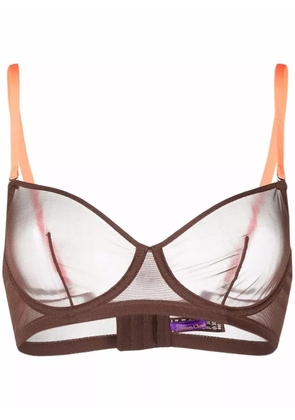 Maison Close Corps à Corps mesh underwired bra - Brown