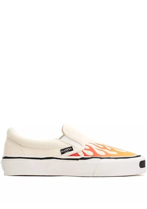 KAMIYA Cornell flame-pattern sneakers - White