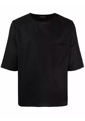 Dell'oglio short-sleeve linen T-shirt - Black