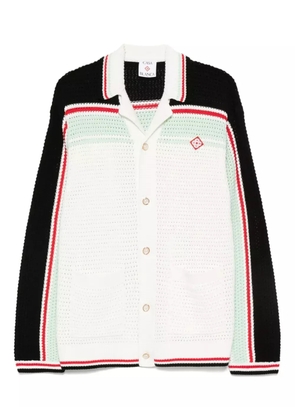 Casablanca stripe-detail cardigan - White