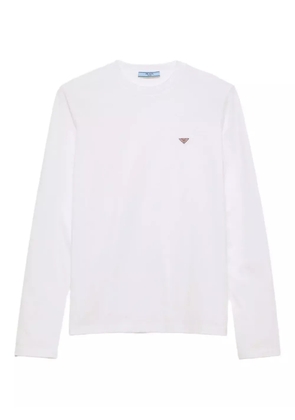 Prada long-sleeved jersey T-shirt - White