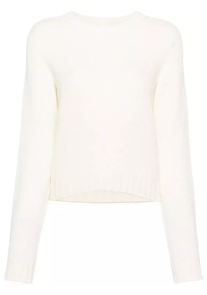 Palm Angels curved-logo wool-blend jumper - Neutrals