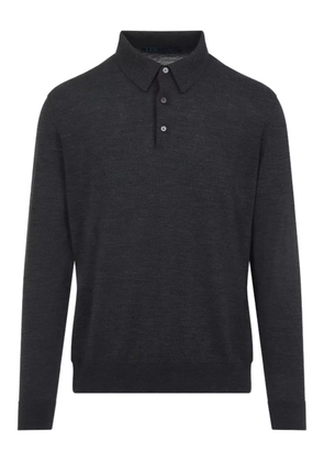 Kiton long-sleeved polo shirt - Grey