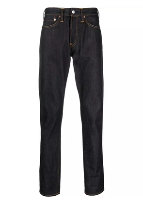 EVISU logo-print tapered jeans - Black