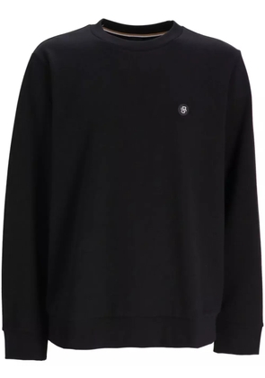 BOSS logo-patch crew-neck sweatshirt - Black