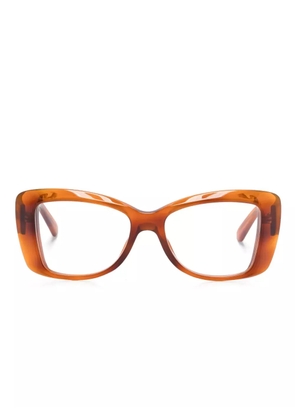 Gucci Eyewear Interlocking G plaque glasses - Brown