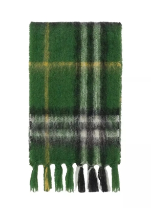 Burberry checked mohair scarf - Green