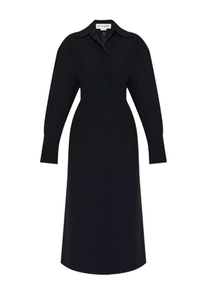 Victoria Beckham spread-collar long-sleeve midi dress - Black