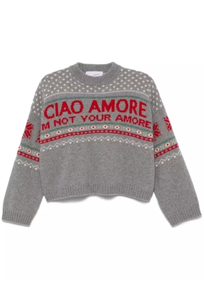 Giada Benincasa intarsia-knit sweater - Grey