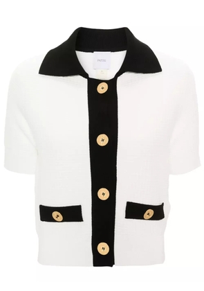 Patou 3D-knit cropped cardigan - White