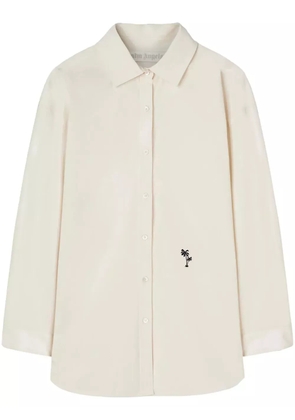 Palm Angels palms-embroidered poplin shirt - Neutrals