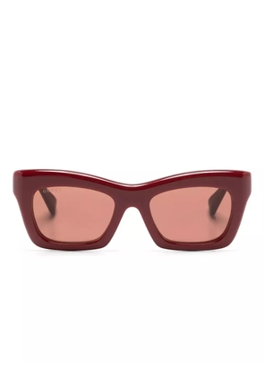 Gucci Eyewear rectangle-frame sunglasses - Red
