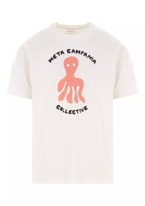 Meta Campania Collective Peter octopus-print cotton T-shirt - Light and natural