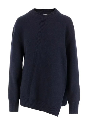 Jil Sander asymmetric ribbed sweater - Blue