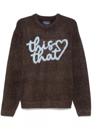 This Is Never That Heart Logo sweater - Brown