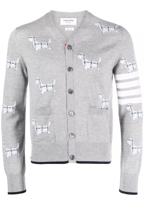 Thom Browne Hector-motif 4-Bar cardigan - Grey