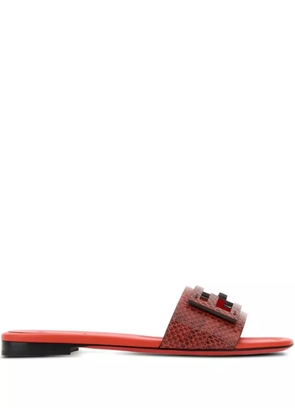 FENDI Baguette leather sandals - Red