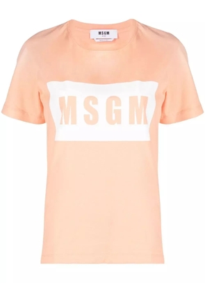 MSGM logo-print short-sleeve T-shirt - Orange