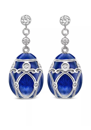 Fabergé 18kt white gold Heritage Palais diamond earrings - Blue