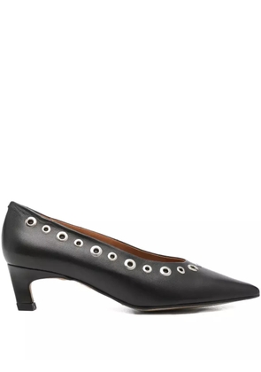 ANGEL ALARCON eyelet pointed-toe pumps - Black