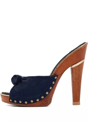 Jimmy Choo Pre-Owned 125mm denim mules - Blue