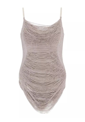 The Attico draped mini dress - Grey