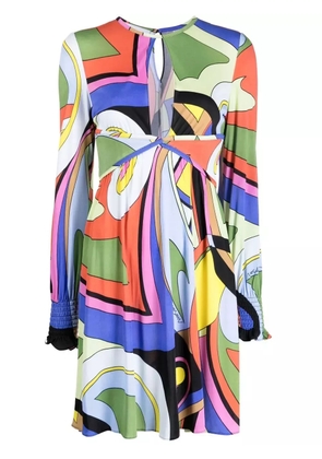 Moschino graphic-print mini dress - Green