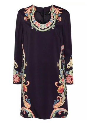 ETRO floral-print midi dress - Blue