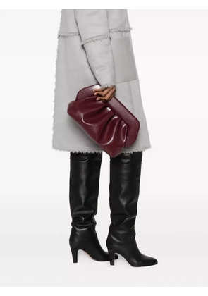 Themoirè gathered clutch bag