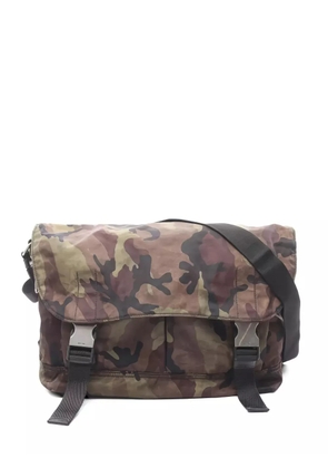 Prada Pre-Owned 2010s camouflage buckle cross body bag - Brown