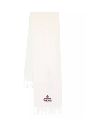 Vivienne Westwood embroidered scarf - White