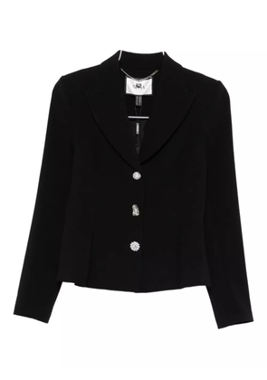NISSA crystal-embellished single-breasted blazer - Black