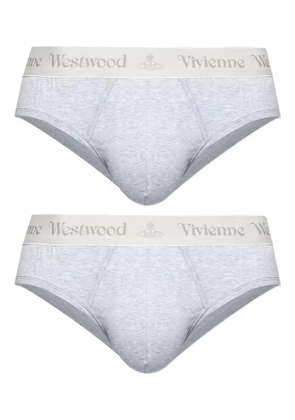 Vivienne Westwood logo-band briefs (pack of two) - Grey