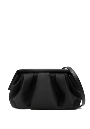 Themoirè gathered clutch bag - Black