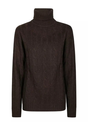Daniele Fiesoli cable-knit roll-neck sweater - Brown