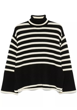 TOTEME striped turtleneck sweater - Black