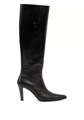MM6 Maison Margiela leather knee-high boots - Black