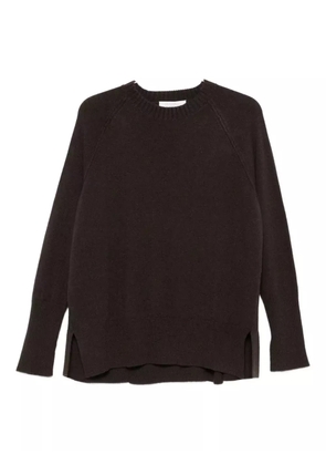 Antonelli side-slits sweater - Brown