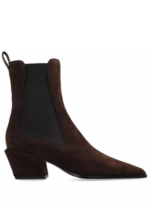 Paris Texas pointed-toe block-heel boots - Brown