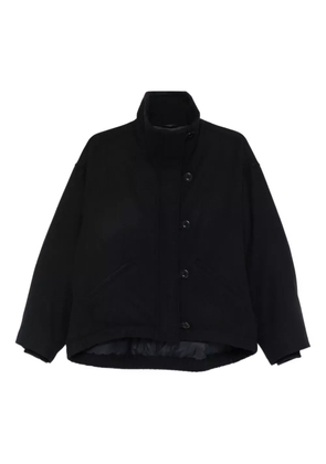 Emporio Armani high-neck buttoned coat - Black