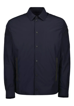 Moncler quilted logo-patch jacket - Blue