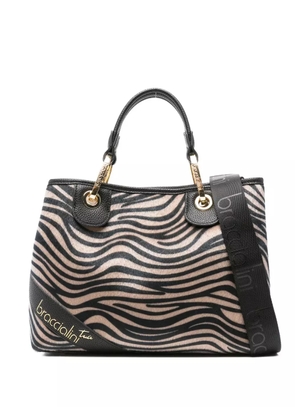Braccialini zebra-print tote bag - Black