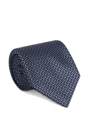 Zegna patterned-jacquard tie - Blue