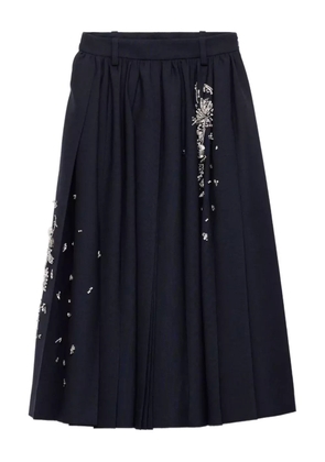 Prada pleated embellished skirt - Blue