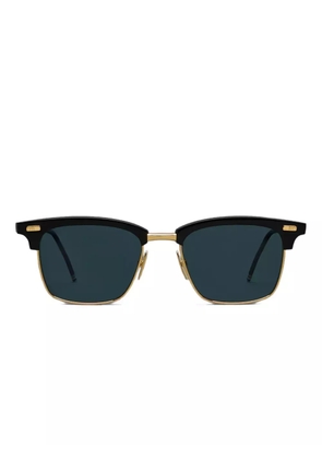 Thom Browne acetate titanium rectangle sunglasses - Black
