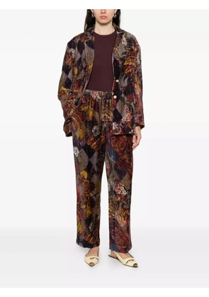 YAVI floral-print blazer - Brown