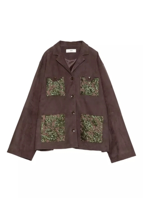 Muller Of Yoshiokubo sequin-embellished jacket - Brown